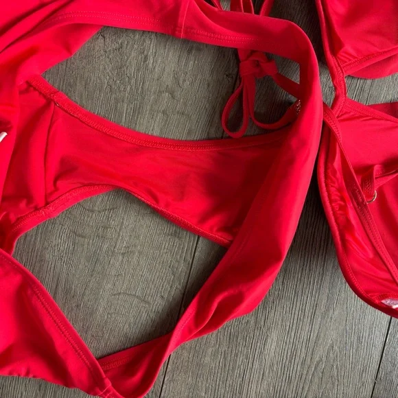 Tory Burch Red Swimsuit Set Size Small - Picture 9 of 11